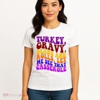 Turkey Gravy Beans And Rolls Let Me See That Casserole Women's T-Shirt thumb 4