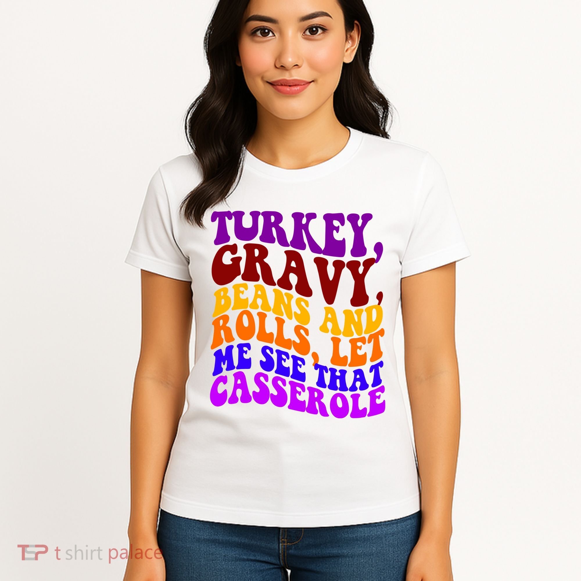 Turkey Gravy Beans And Rolls Let Me See That Casserole Women's T-Shirt