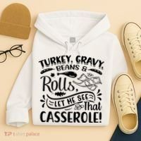 Turkey Gravy Beans & Rolls For Thanksgiving Hoodie thumb 4