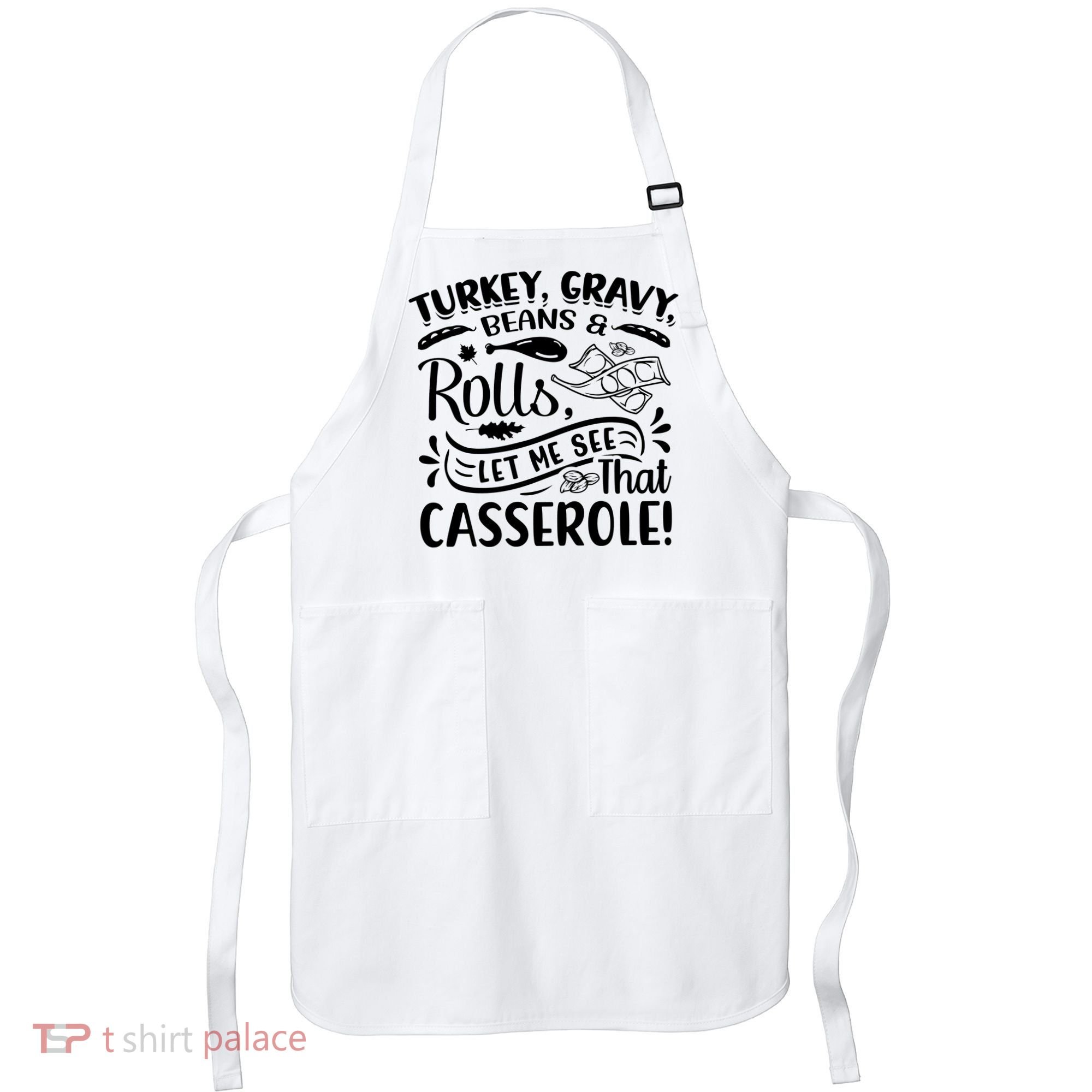 Turkey Gravy Beans & Rolls For Thanksgiving Apron