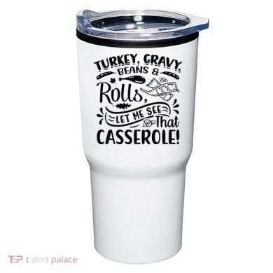 Turkey Gravy Beans & Rolls For Thanksgiving Tumbler