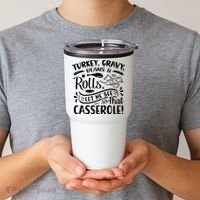 Turkey Gravy Beans & Rolls For Thanksgiving Tumbler thumb 2