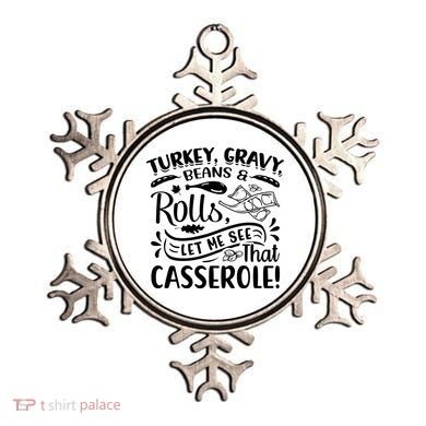 Turkey Gravy Beans & Rolls For Thanksgiving Ornament