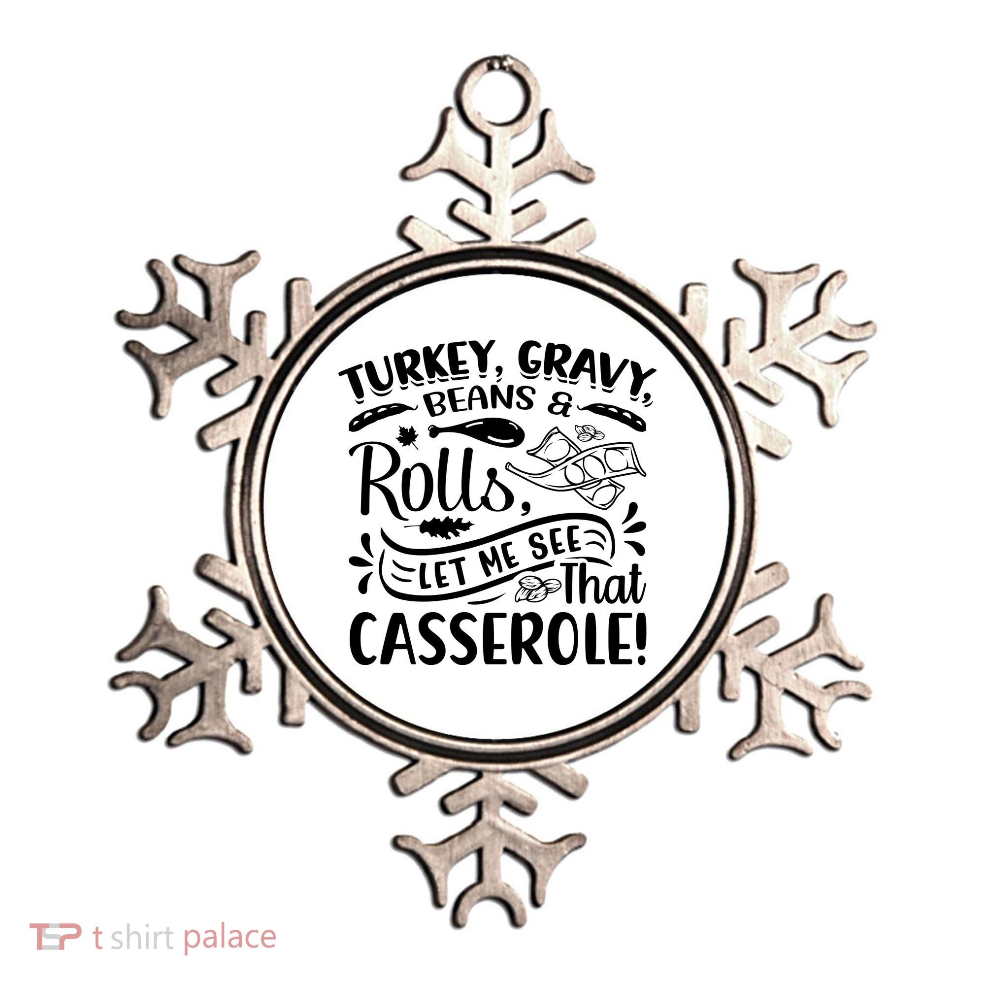 Turkey Gravy Beans & Rolls For Thanksgiving Ornament
