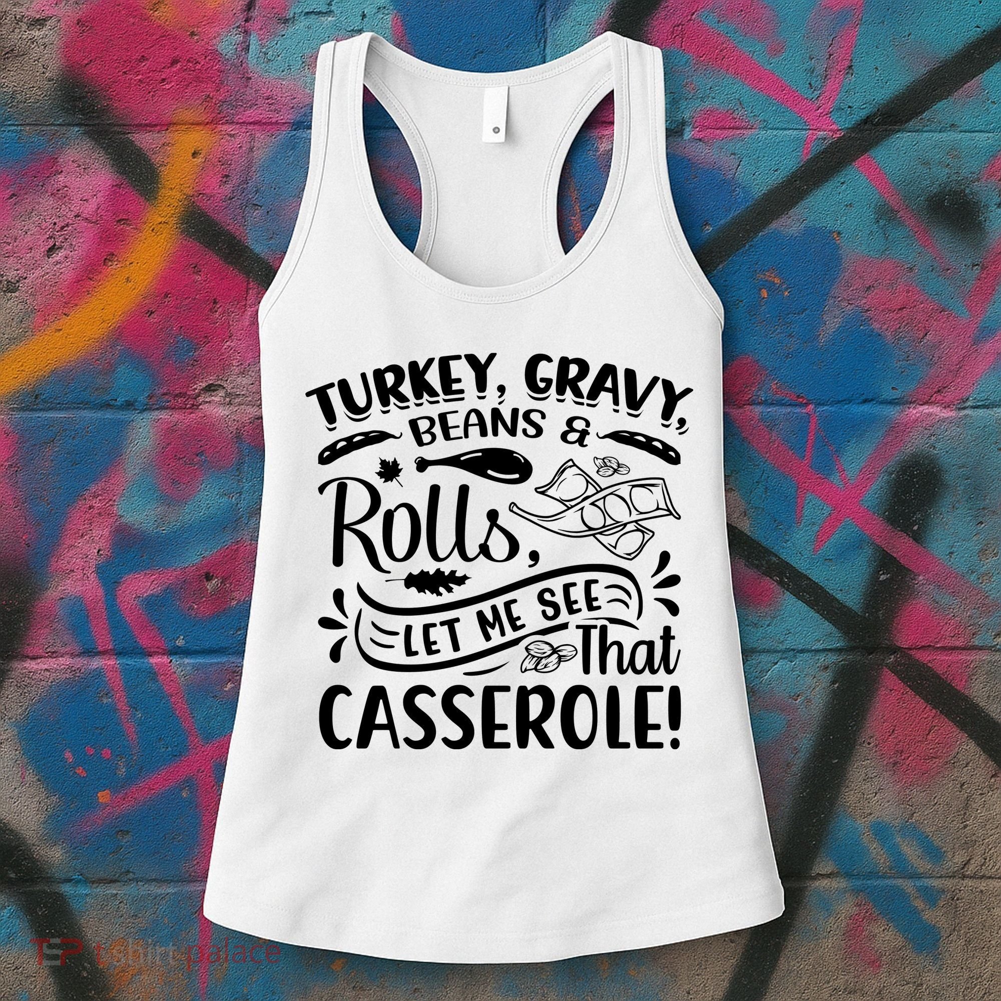 Turkey Gravy Beans & Rolls For Thanksgiving Women's Tank Top