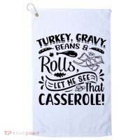 Turkey Gravy Beans & Rolls For Thanksgiving Golf Towel thumb 0