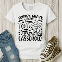 Turkey Gravy Beans & Rolls For Thanksgiving Women's T-Shirt thumb 3