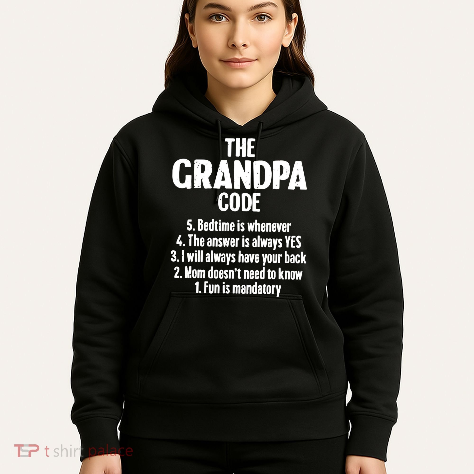 The Grandpa Code Cool Best Grandfather Humor Joke Hoodie