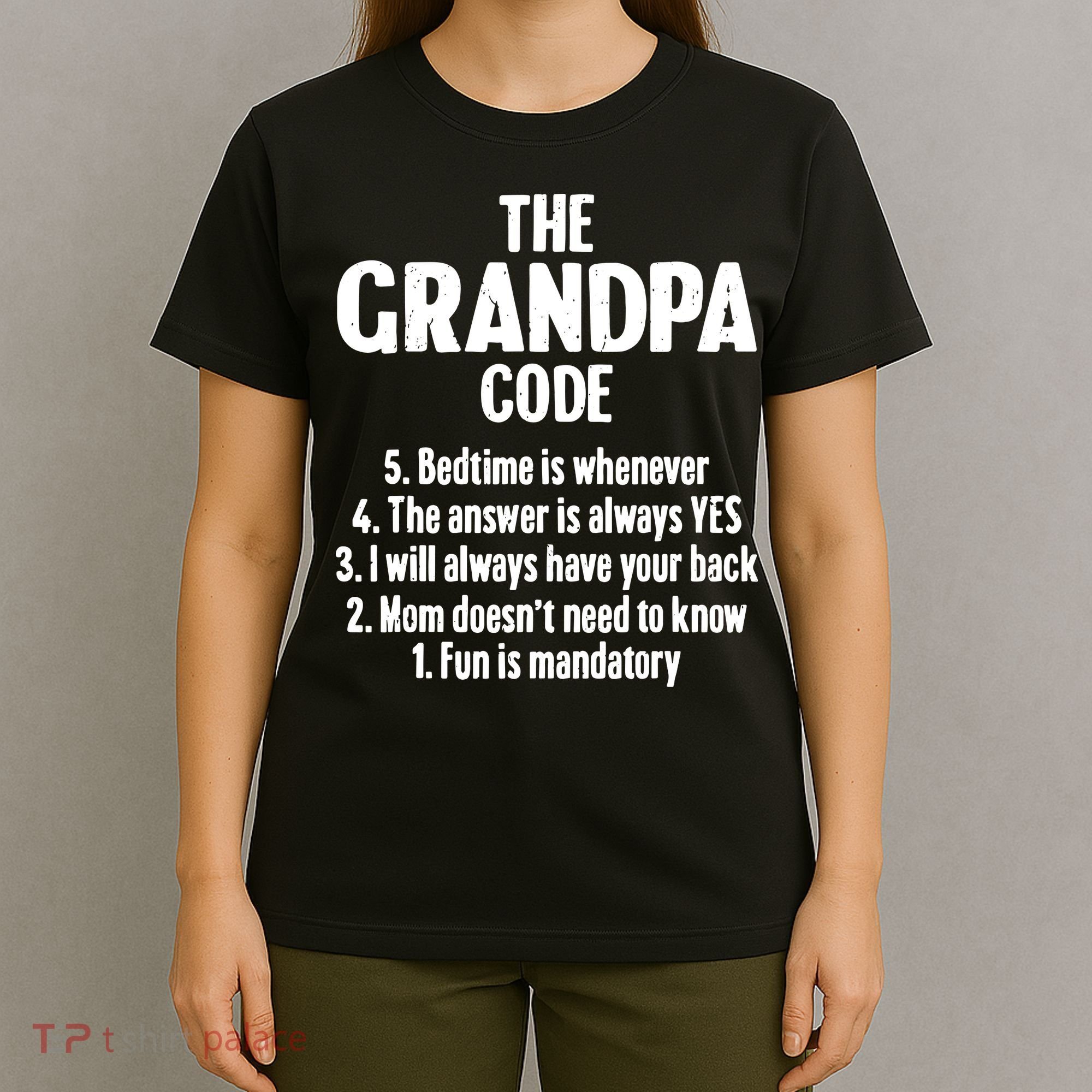The Grandpa Code Cool Best Grandfather Humor Joke T-Shirt
