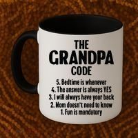 The Grandpa Code Cool Best Grandfather Humor Joke Coffee Mug thumb 2