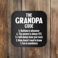 The Grandpa Code Cool Best Grandfather Humor Joke Coaster thumb 0