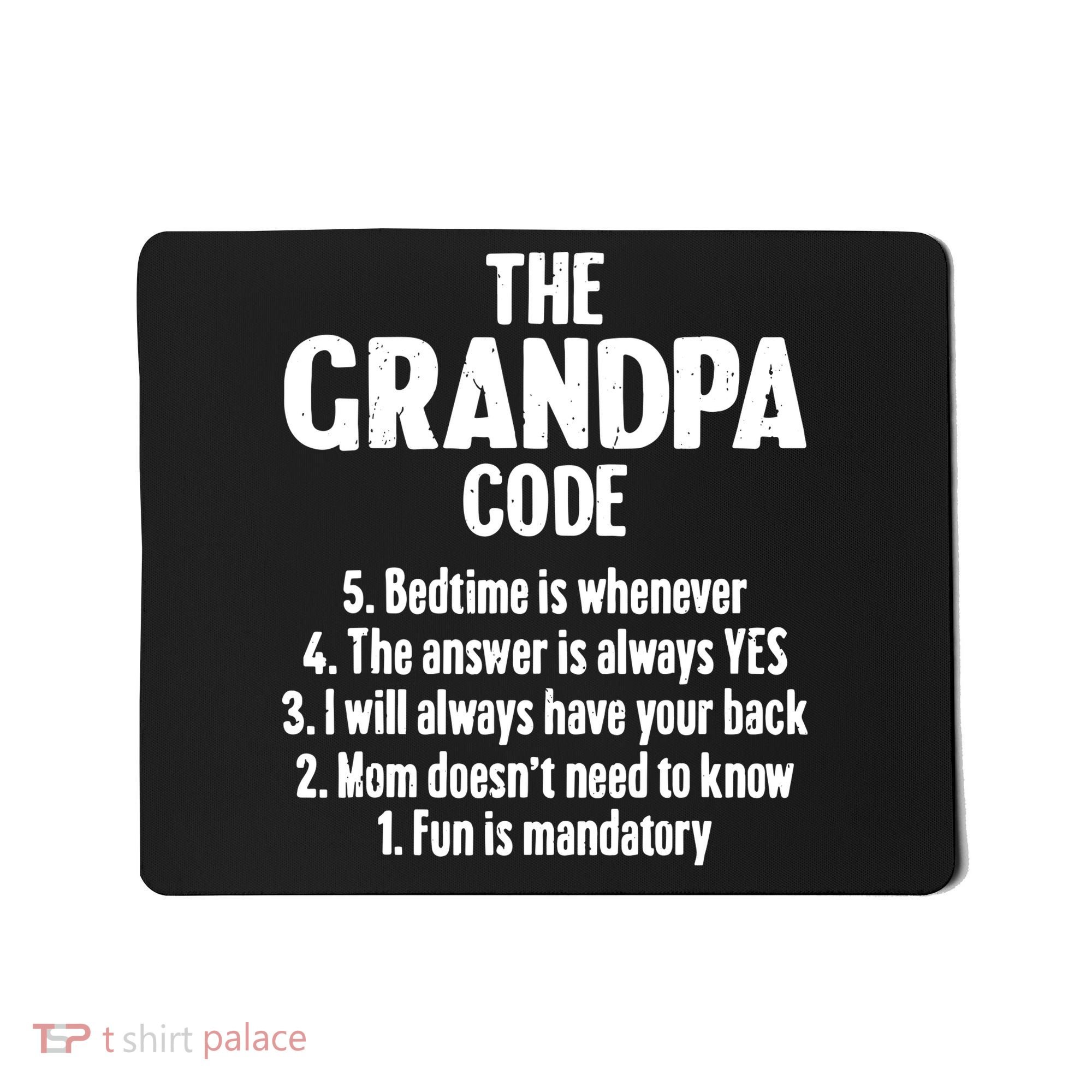 The Grandpa Code Cool Best Grandfather Humor Joke Mousepad