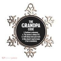 The Grandpa Code Cool Best Grandfather Humor Joke Ornament thumb 0