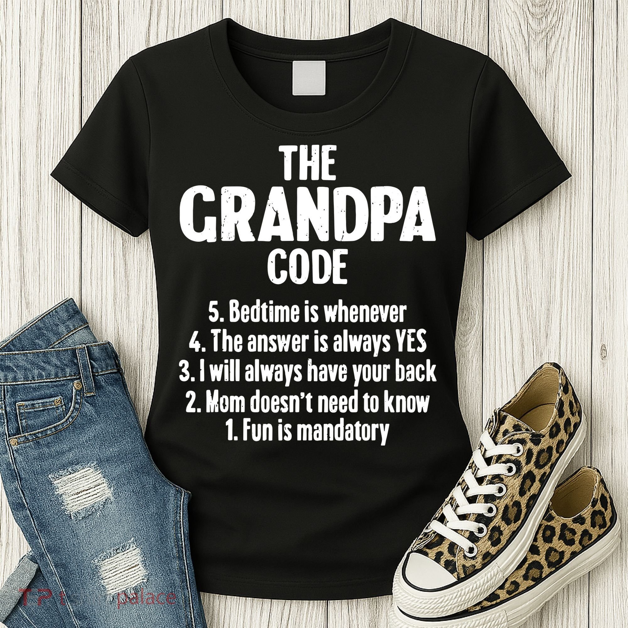 The Grandpa Code Cool Best Grandfather Humor Joke Women's T-Shirt
