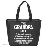 The Grandpa Code Cool Best Grandfather Humor Joke Tote Bag thumb 0