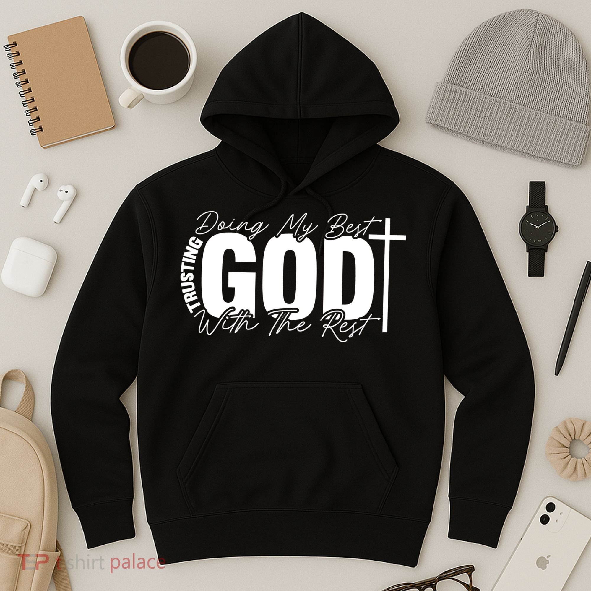 Trusting God Christian Quote Hoodie