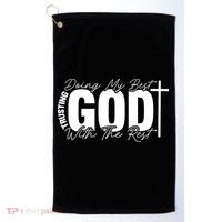 Trusting God Christian Quote Golf Towel thumb 0