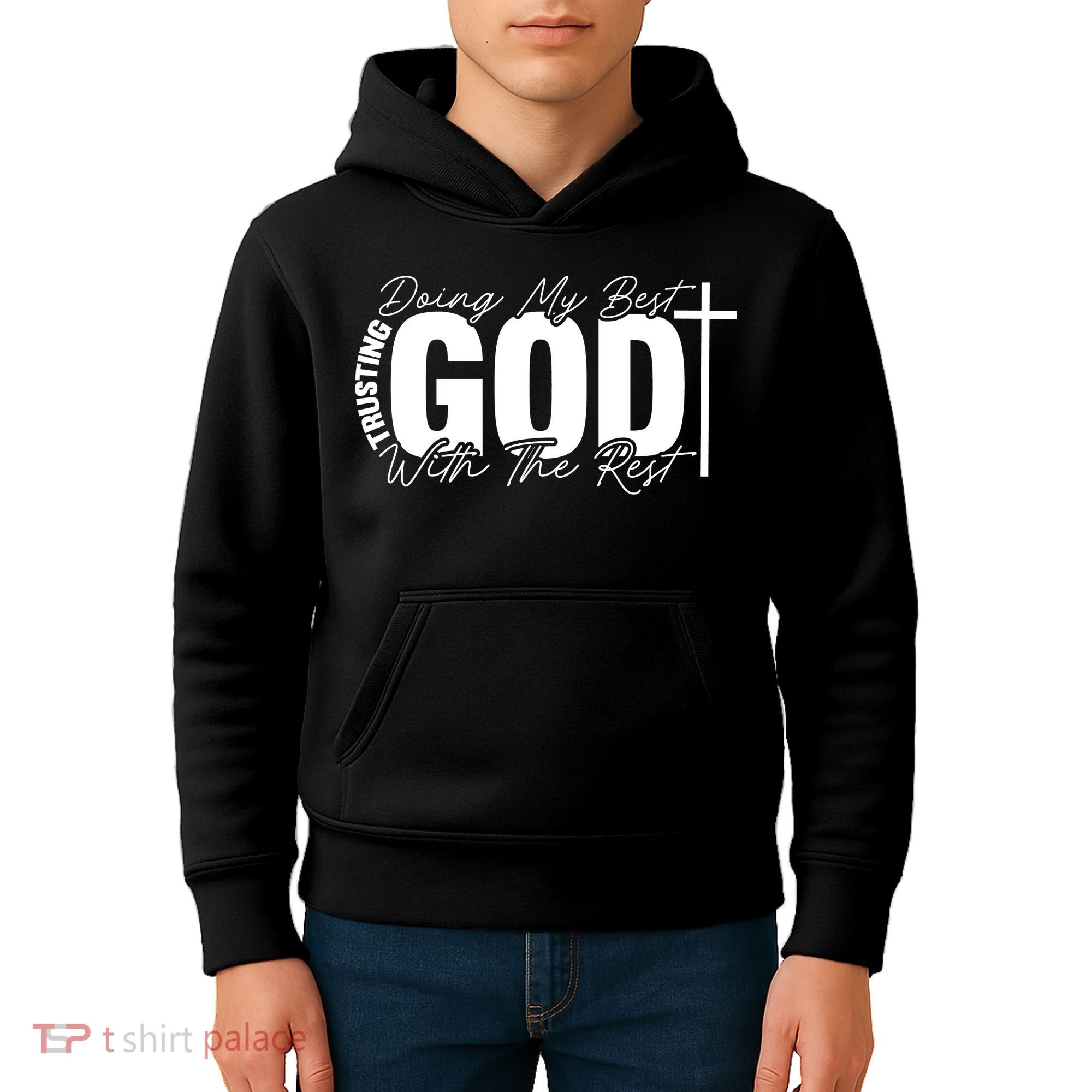 Trusting God Christian Quote Kids Hoodie