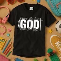 Trusting God Christian Quote Kids T-Shirt thumb 3