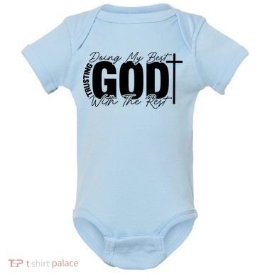 Trusting God Christian Quote Baby Bodysuit