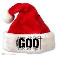 Trusting God Christian Quote Santa Hat thumb 0