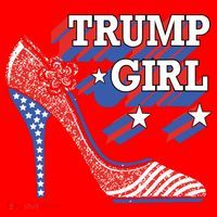 Trump Girl Cute High Heel American Usa Flag Women's Tank Top thumb 5