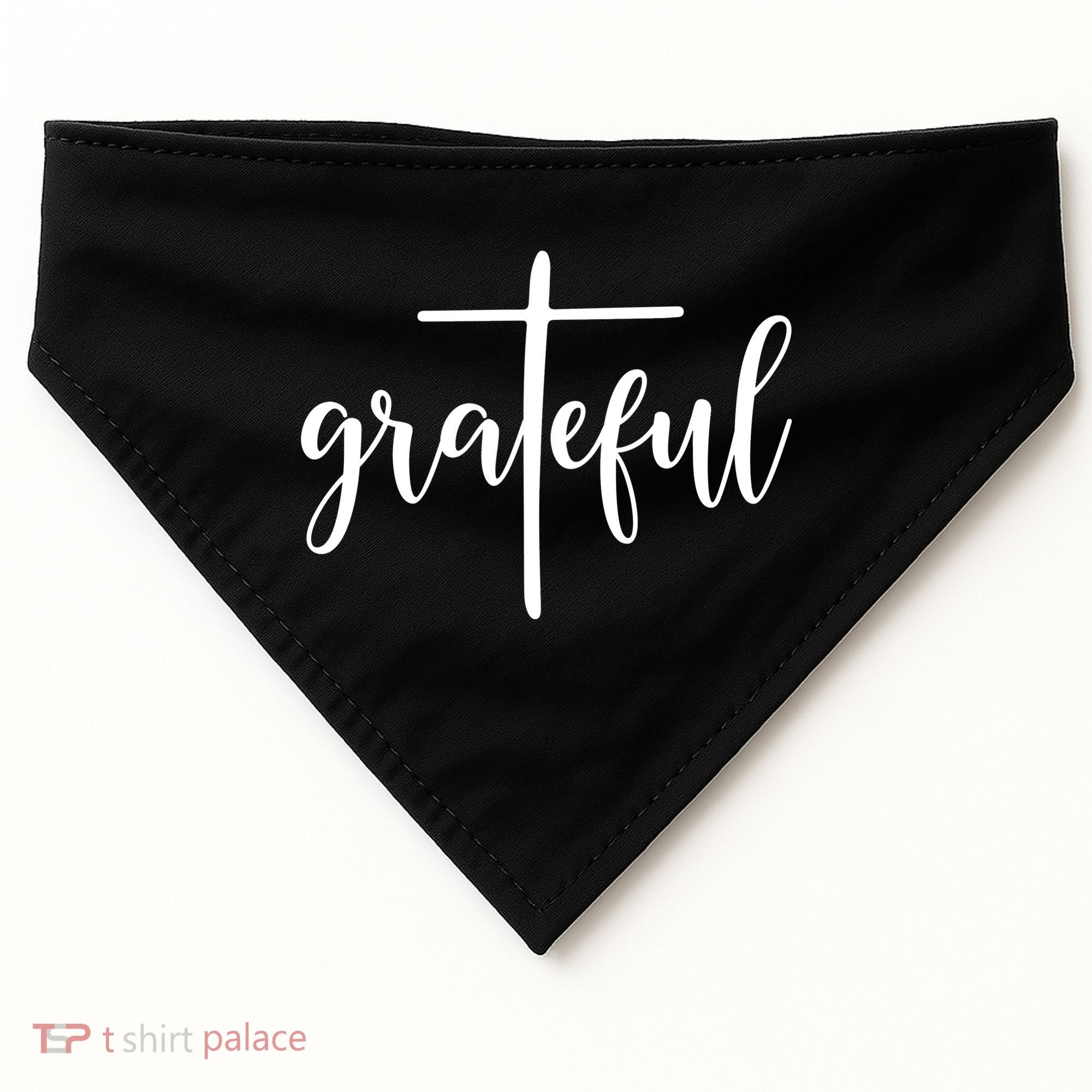The Grateful Cross Faith Christian Religious Jesus Easter USA-Made Doggie Bandana