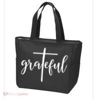 The Grateful Cross Faith Christian Religious Jesus Easter Tote Bag thumb 3