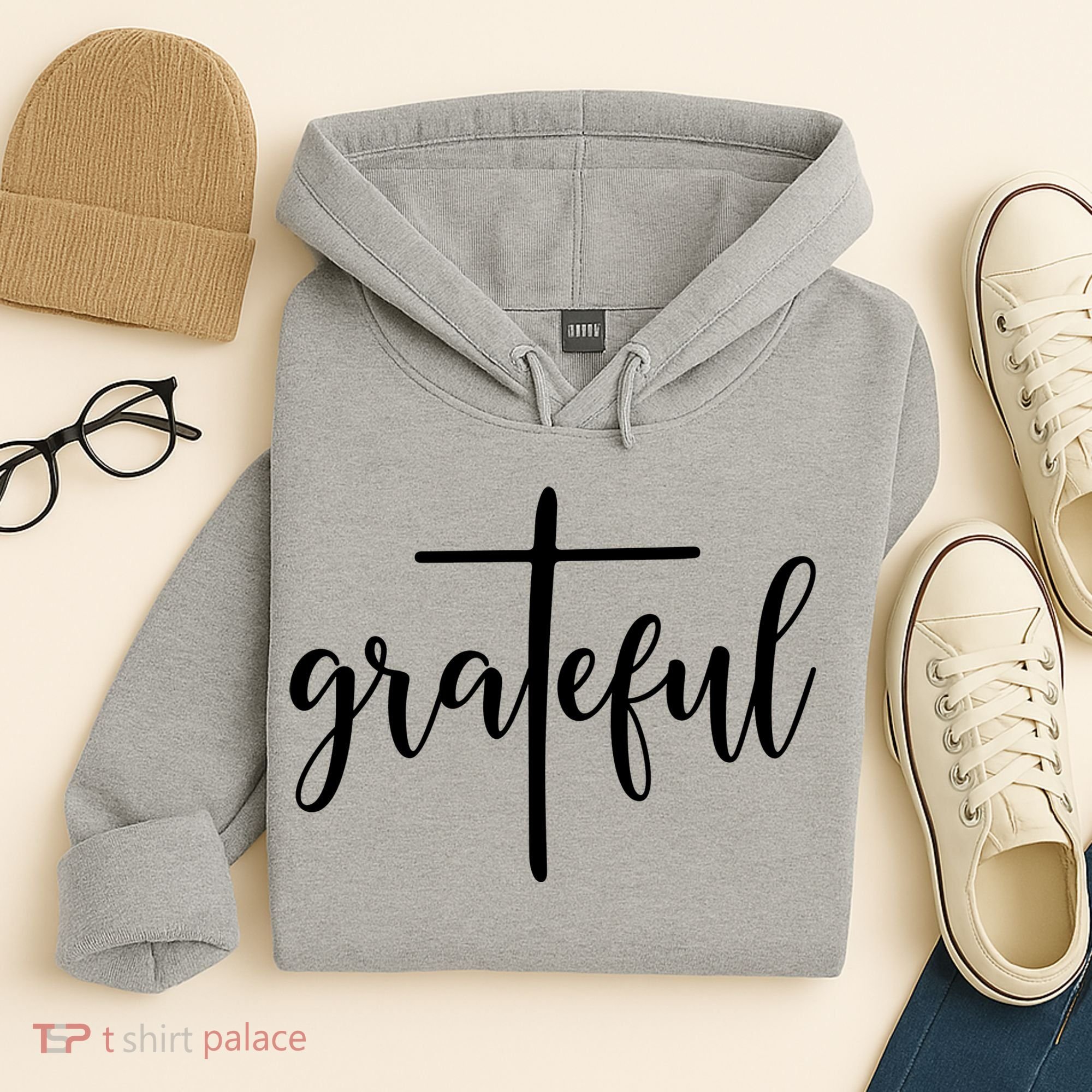 The Grateful Cross Faith Christian Religious Jesus Easter Hoodie