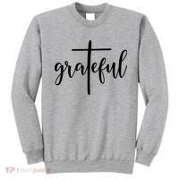 The Grateful Cross Faith Christian Religious Jesus Easter Sweatshirt thumb 0