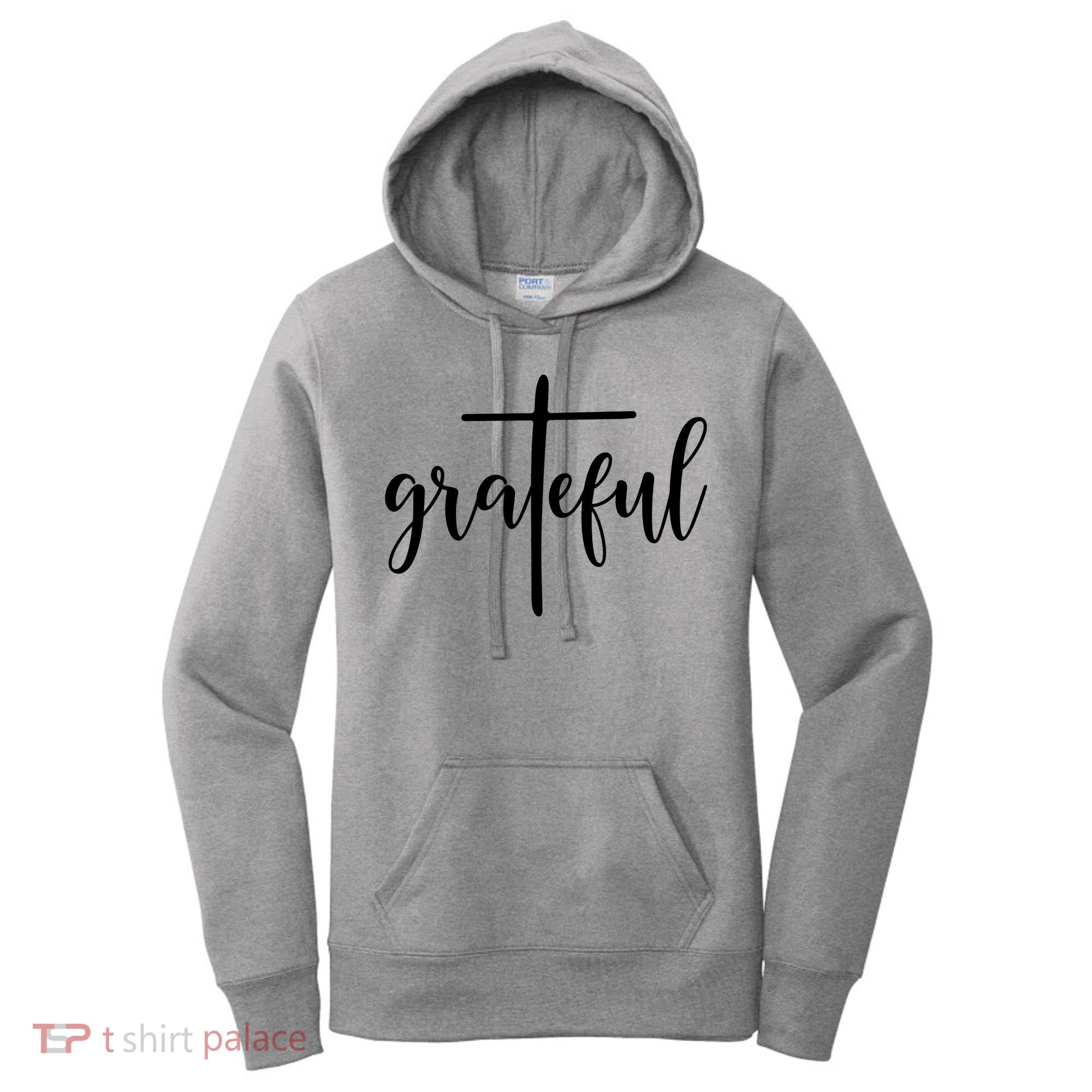 The Grateful Cross Faith Christian Religious Jesus Easter Women's Hoodie
