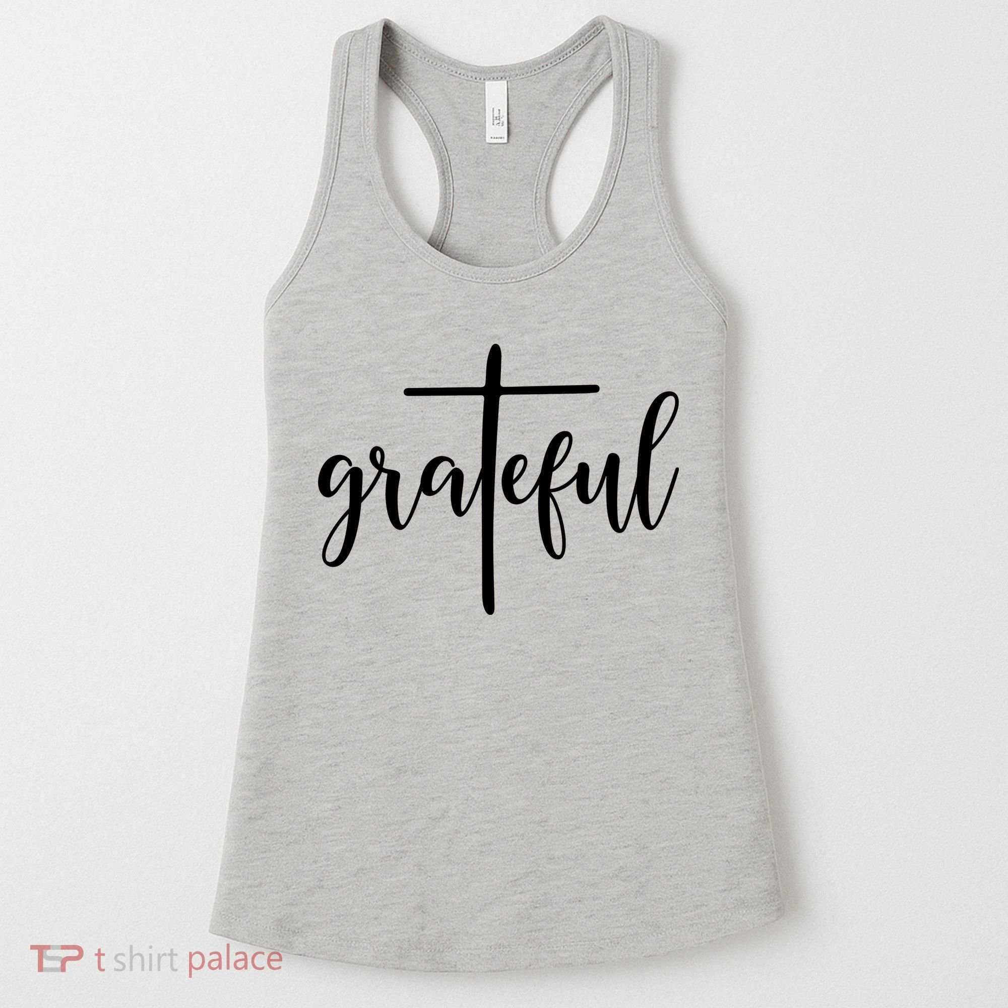The Grateful Cross Faith Christian Religious Jesus Easter Women's Tank Top
