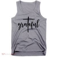 The Grateful Cross Faith Christian Religious Jesus Easter Tank Top thumb 0