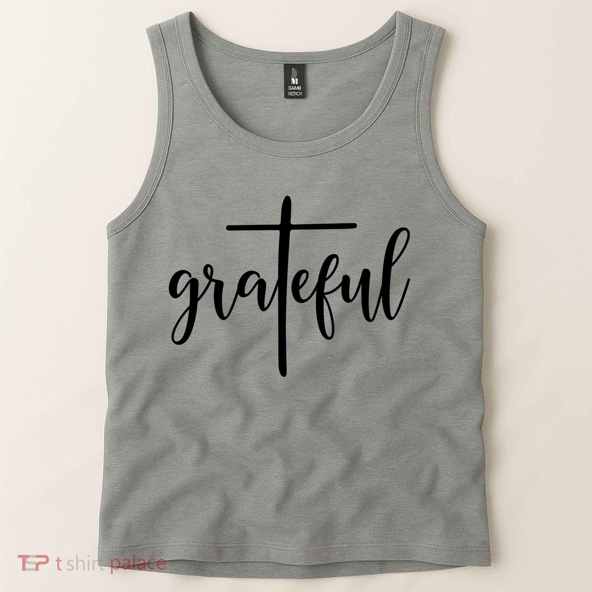 The Grateful Cross Faith Christian Religious Jesus Easter Tank Top