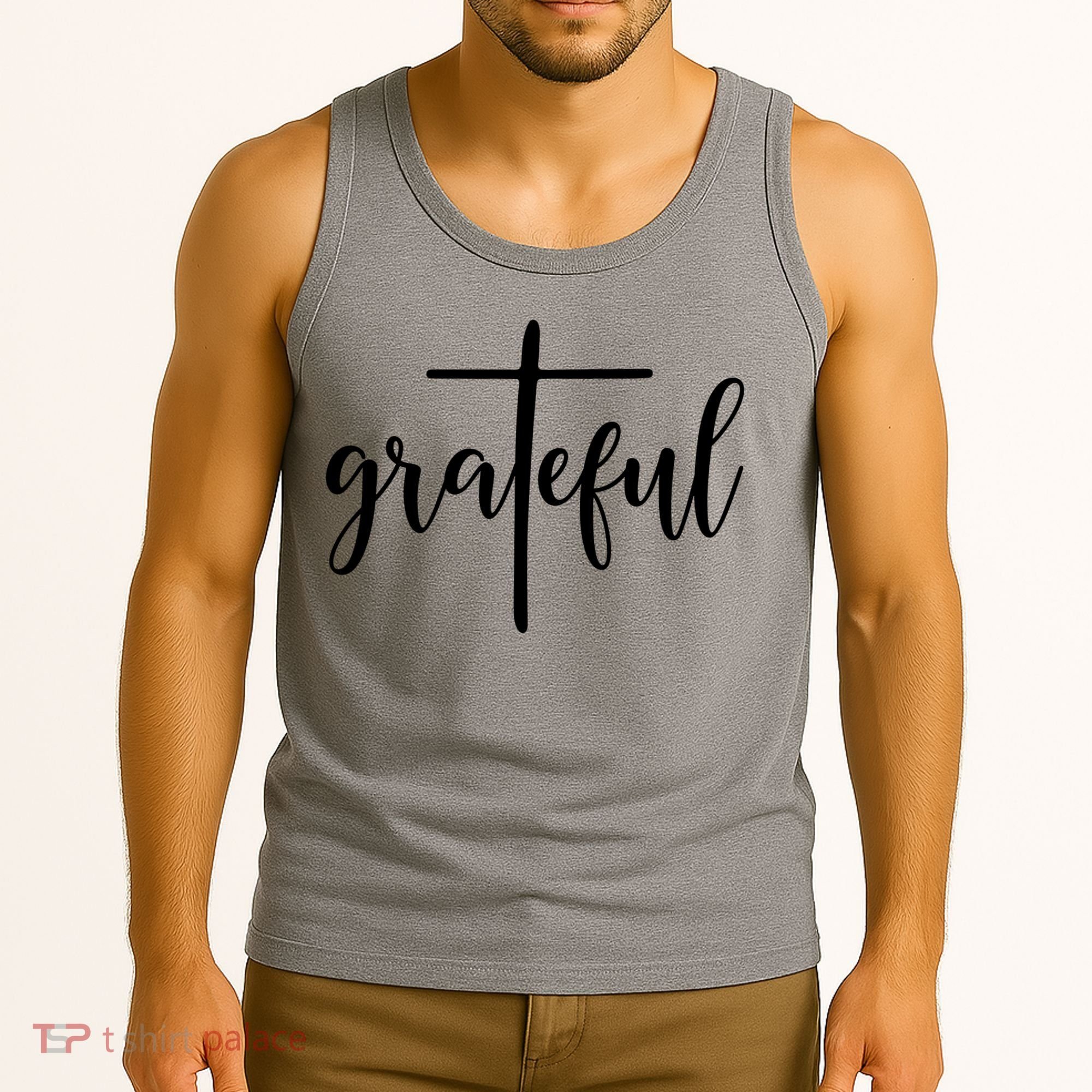 The Grateful Cross Faith Christian Religious Jesus Easter Tank Top
