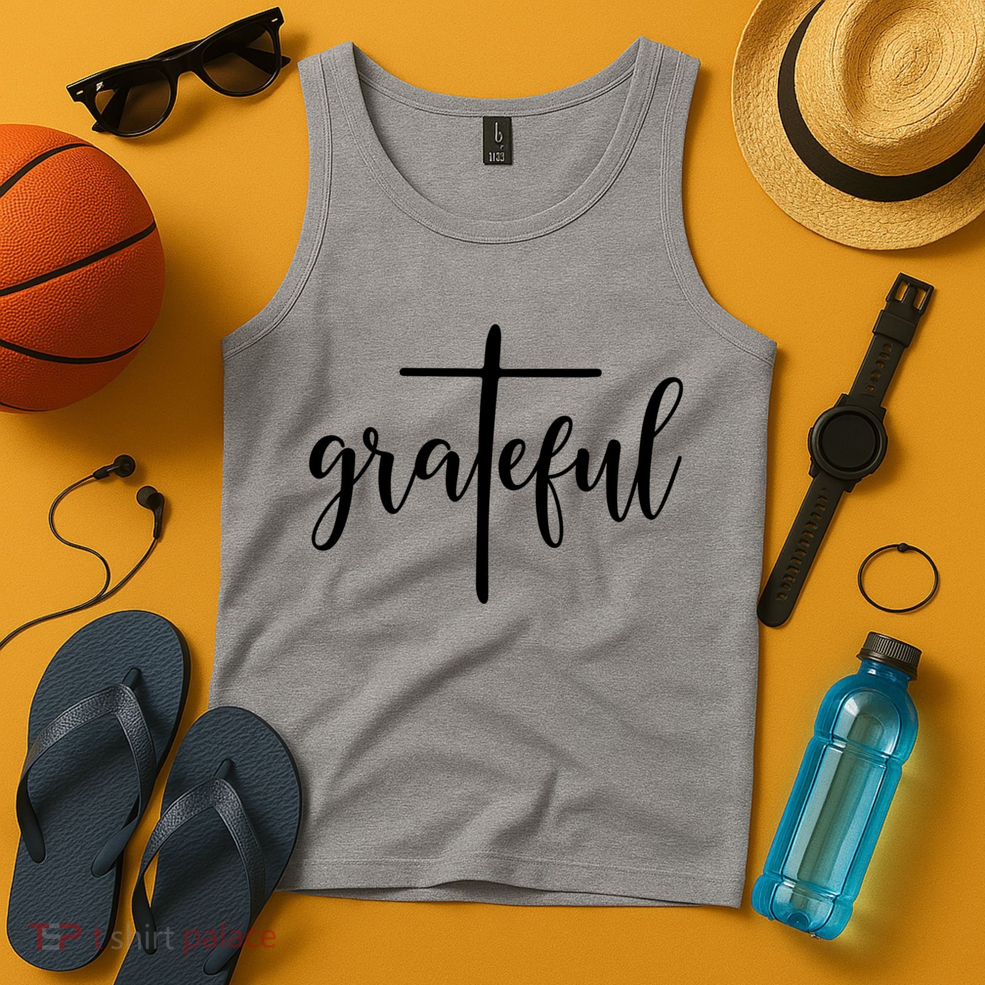 The Grateful Cross Faith Christian Religious Jesus Easter Tank Top