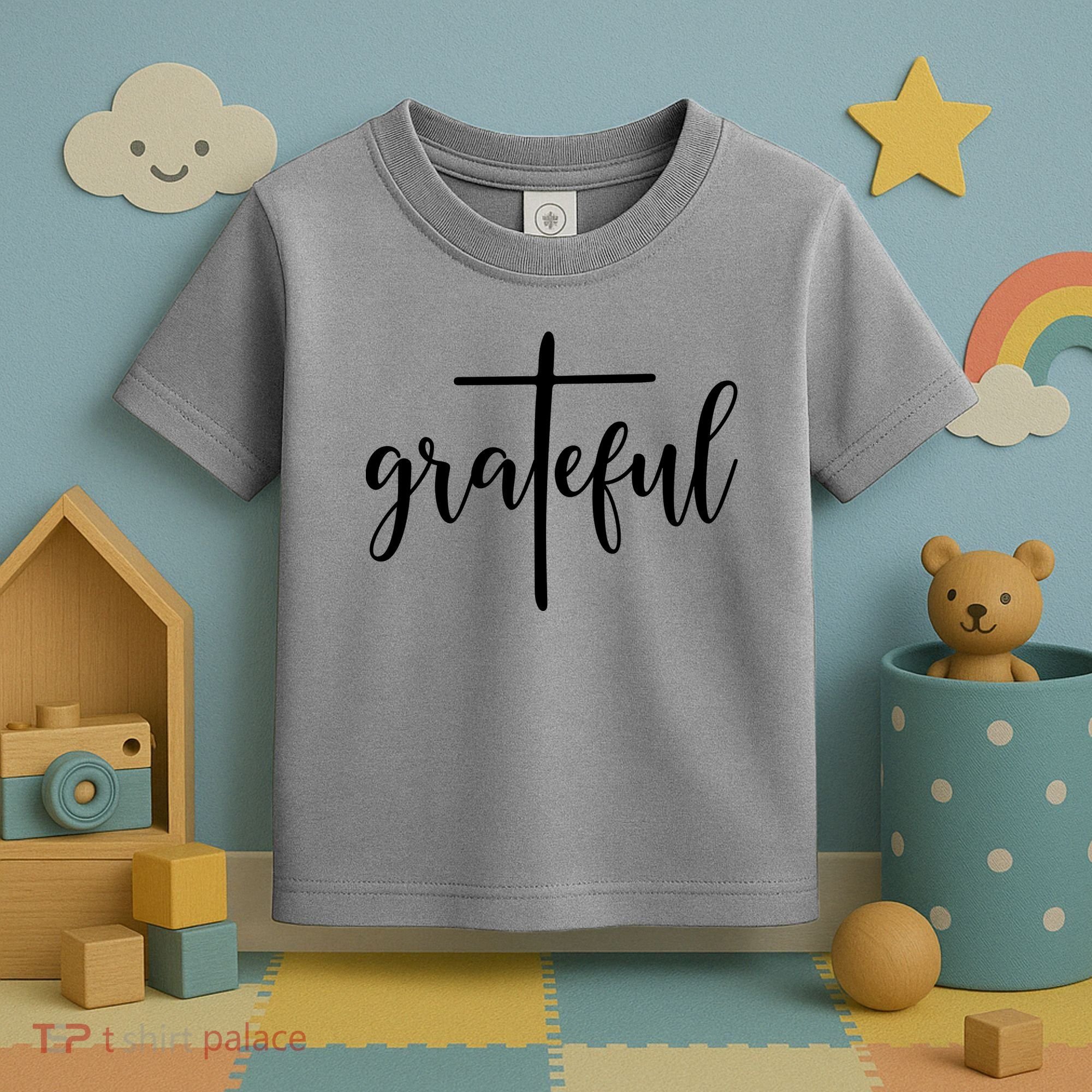 The Grateful Cross Faith Christian Religious Jesus Easter Toddler T-Shirt