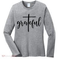 The Grateful Cross Faith Christian Religious Jesus Easter Women's Long Sleeve Shirt thumb 0