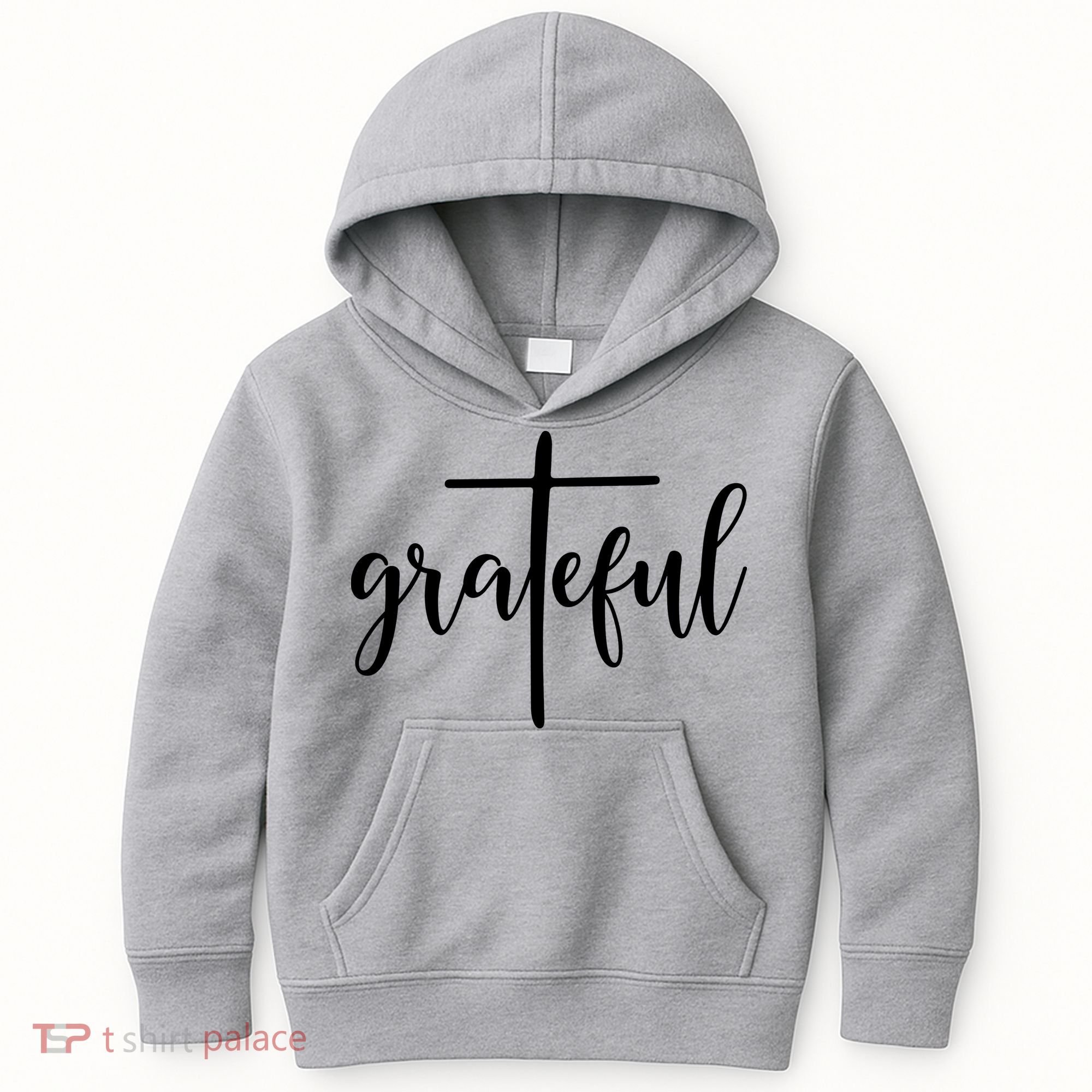 The Grateful Cross Faith Christian Religious Jesus Easter Kids Hoodie