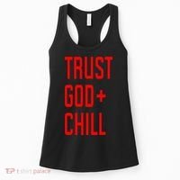 Trust God Chill Funny Christian Women's Tank Top thumb 0