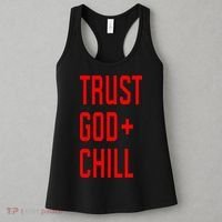 Trust God Chill Funny Christian Women's Tank Top thumb 3