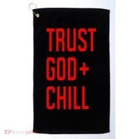 Trust God Chill Funny Christian Golf Towel thumb 0
