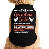 The Grandma Code Granny Grandmother Grandparent Gift Doggie Tank thumb 0