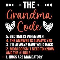 The Grandma Code Granny Grandmother Grandparent Gift Women's Hoodie thumb 2