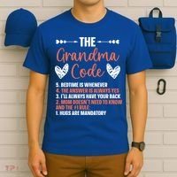 The Grandma Code Granny Grandmother Grandparent Gift T-Shirt thumb 6