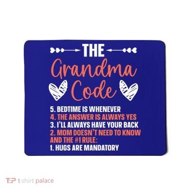 The Grandma Code Granny Grandmother Grandparent Gift Mousepad