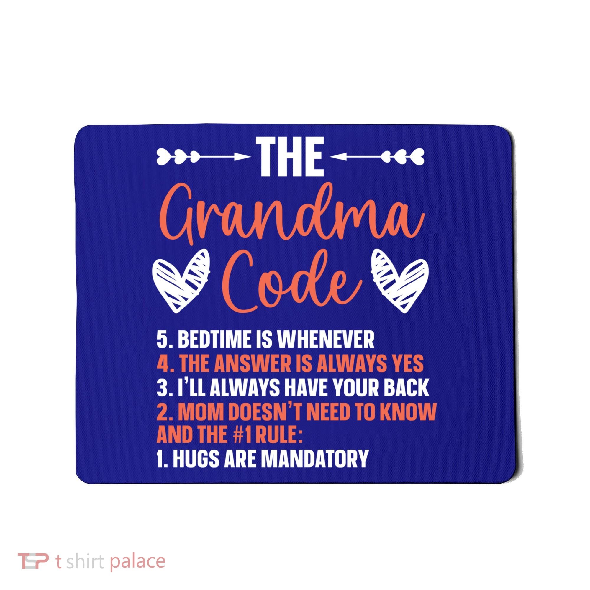 The Grandma Code Granny Grandmother Grandparent Gift Mousepad