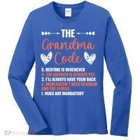 The Grandma Code Granny Grandmother Grandparent Gift Women's Long Sleeve Shirt thumb 0