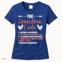 The Grandma Code Granny Grandmother Grandparent Gift Women's T-Shirt thumb 0