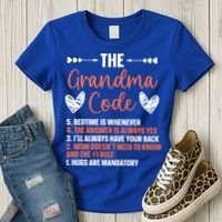 The Grandma Code Granny Grandmother Grandparent Gift Women's T-Shirt thumb 3